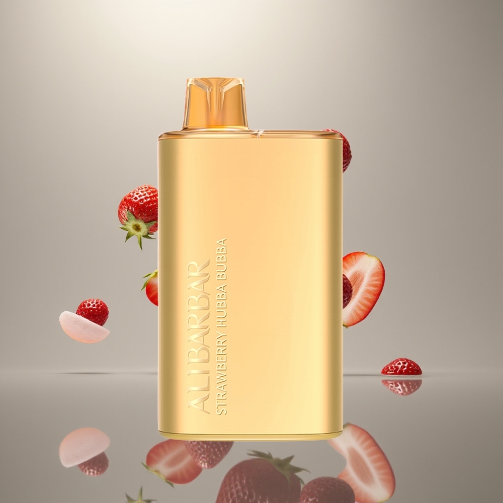 Alibarbar Rich 8000 Puff 20ml 2000 mAh Egyszerhasználatos E-cigaretta Strawberry Hubba Bubba