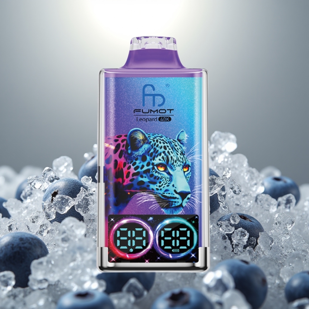 Fumot Leopard 40K Puffs Dual Mesh 5% Nicotine Type-C Kékáfonya Jég