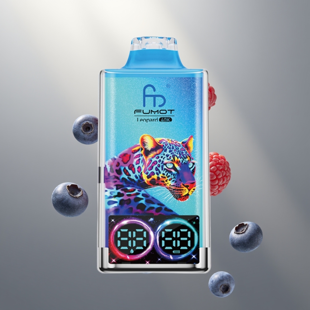 Fumot Leopard 40K Puffs Dual Mesh 5% Nicotine Type-C Kékáfonya Málna