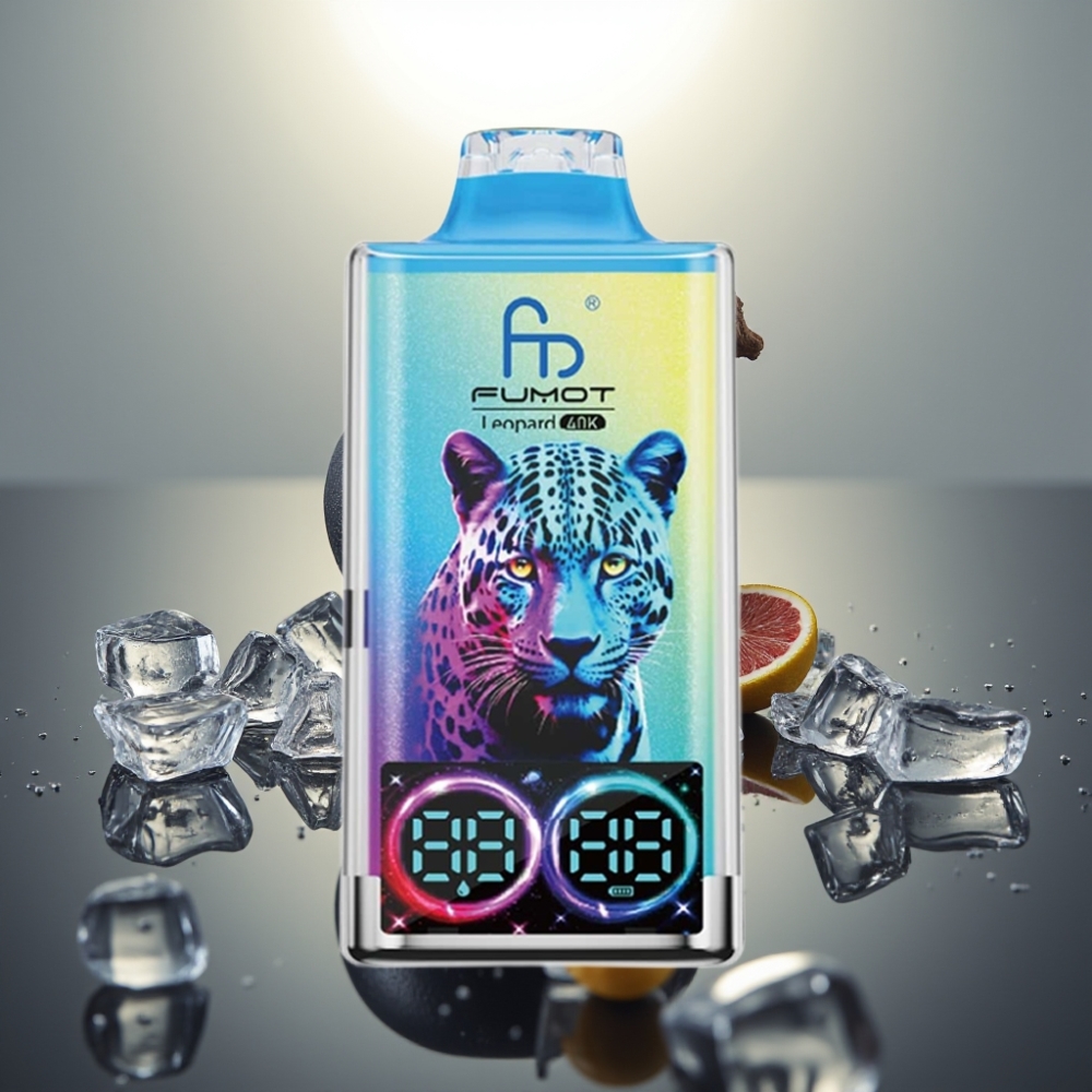 Fumot Leopard 40K Puffs Dual Mesh Típus-C Fekete Sárkány Jég