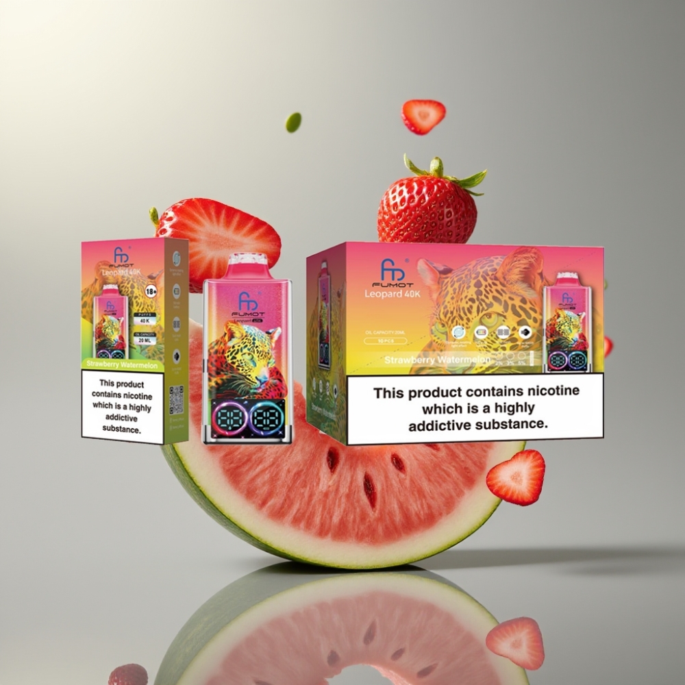 Fumot Leopard 40K Puffs Dual Mesh Type-C Epe Strawberry Watermelon