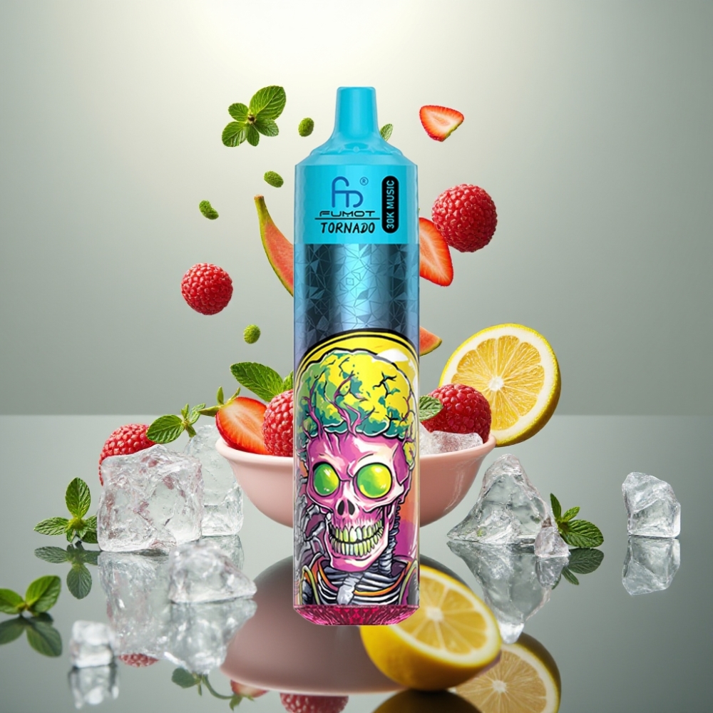 Fumot RandM Tornado 30000 Puffs 30mL 5% 1.0 Ohm Menta Jég
