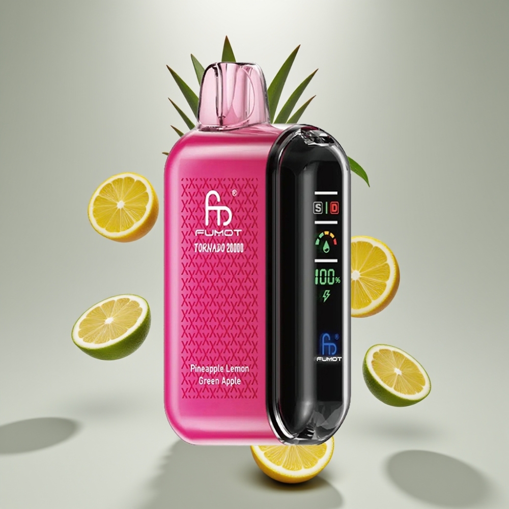 Fumot Tornado 20000 Puff Kettős Mesh Coil 20ml 850mAh Intelligens Kijelző Légáramlás Szabályzás