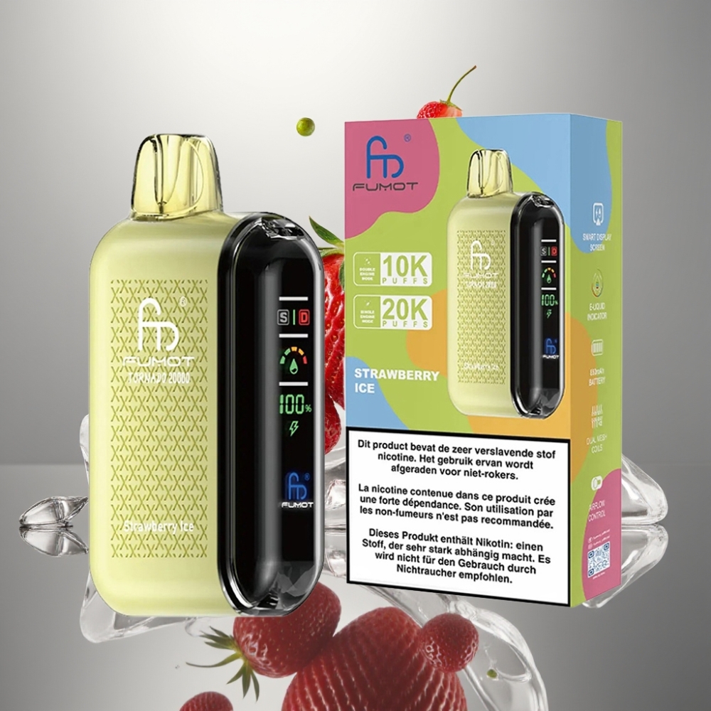 Fumot Tornado 20000 Puffs Dual Mesh 20ml 850mAh Strawberry Jég