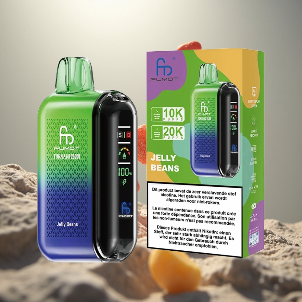 Fumot Tornado 20000 Puffs Dual Mesh 20ml Intelligens Kijelző