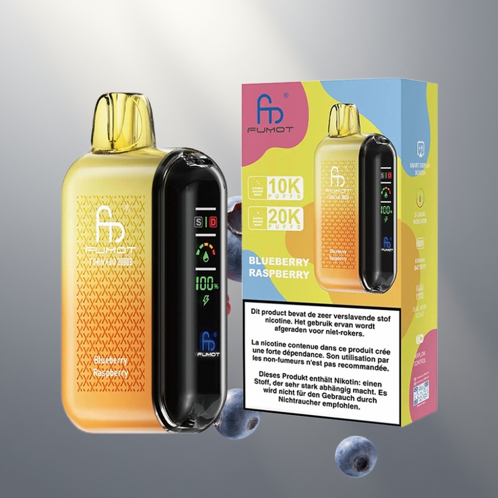 Fumot Tornado 20000 Puffs Dual Mesh 20ml Kékáfonya Málna