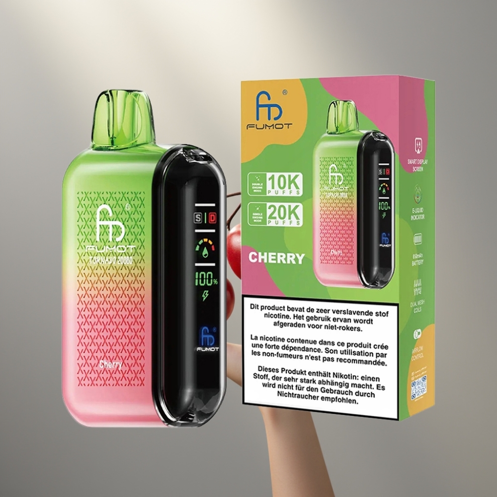 Fumot Tornado 20000 Puffs Dual Mesh Coil 20ml Cherry