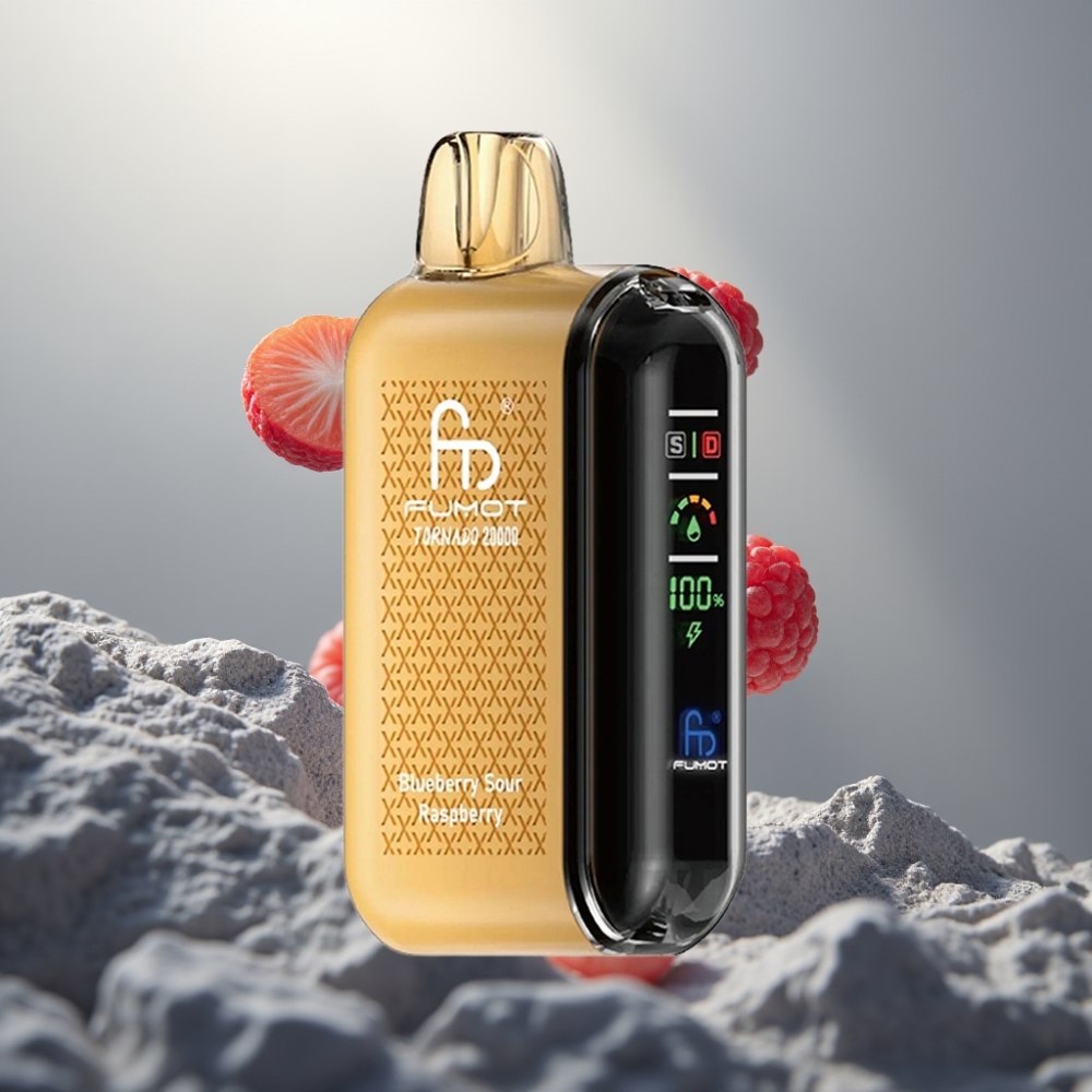 Fumot Tornado 20000 Puffs Dual Mesh Coil 20ml Kékáfonya Savanyú Málna