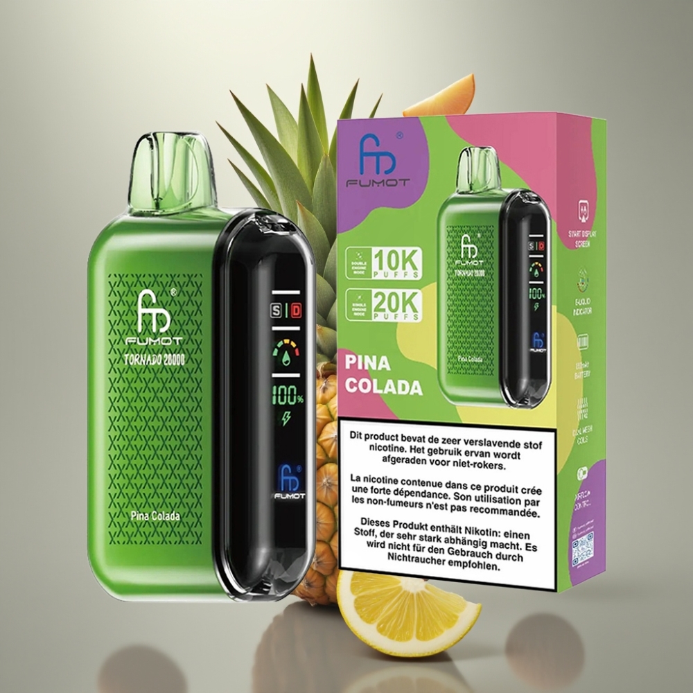 Fumot Tornado 20000 Puffs Dual Mesh Coil 20ml Pina Colada