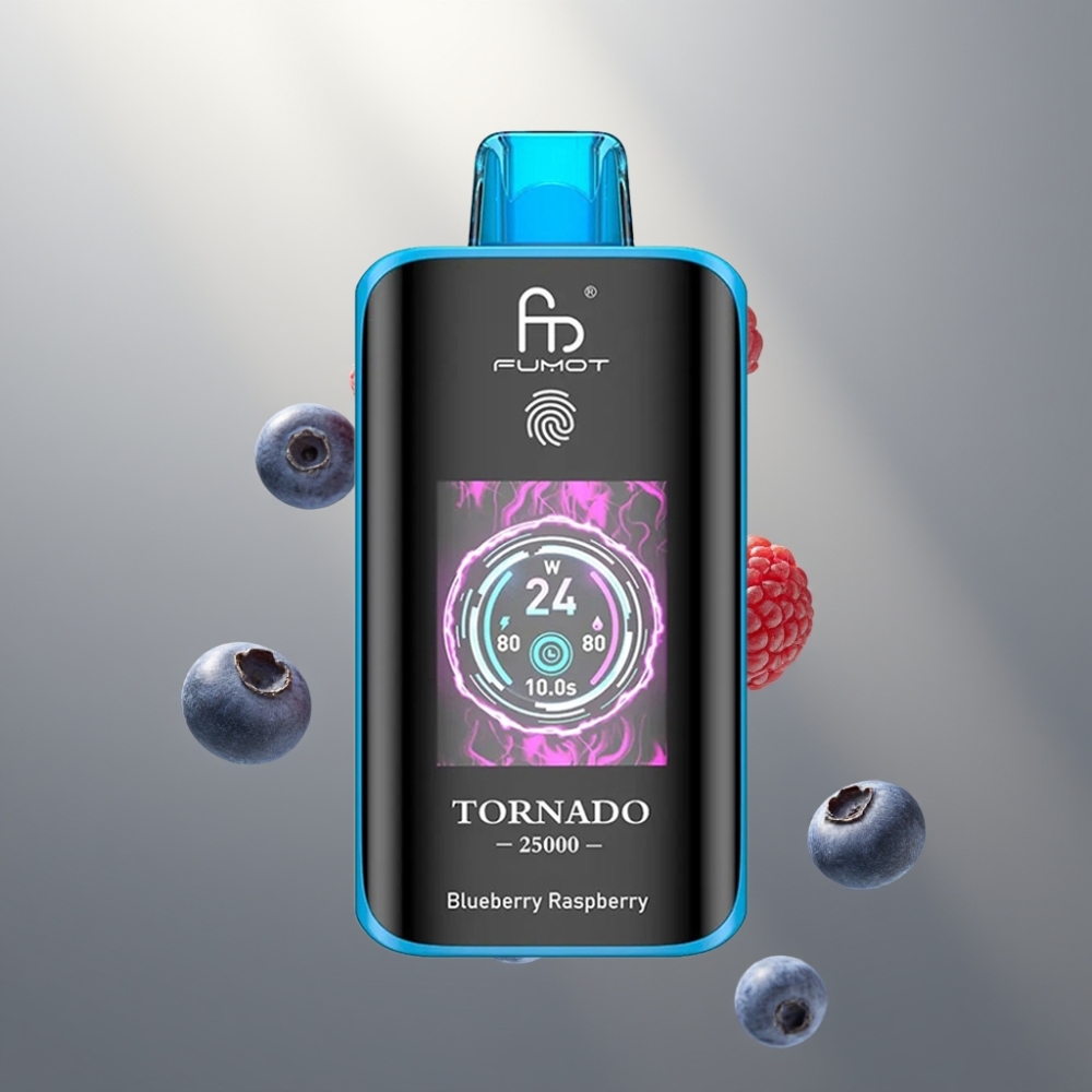 Fumot Tornado 25000 Puff HD Képernyő 20ml E-liquid Kékáfonya Málna