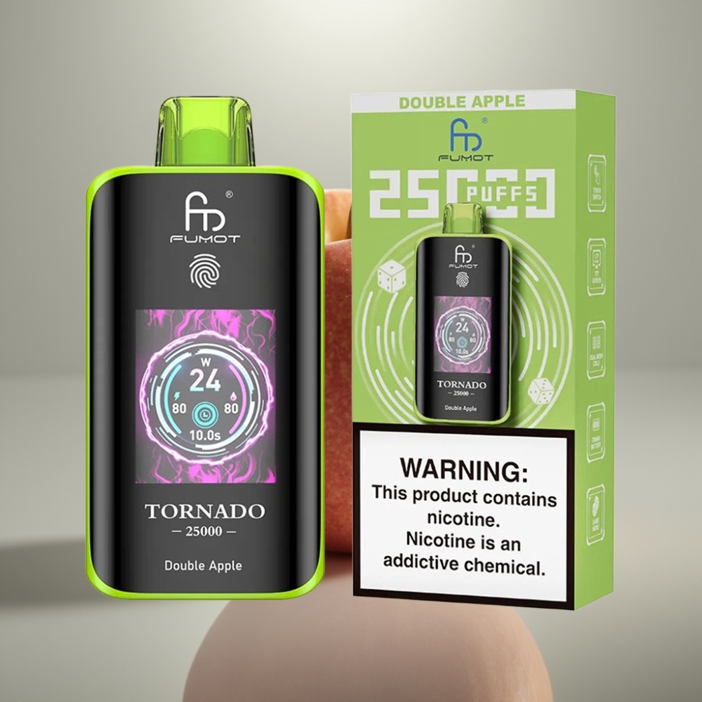 Fumot Tornado 25000 Puffs HD Képernyő 20ml Dupla Alma