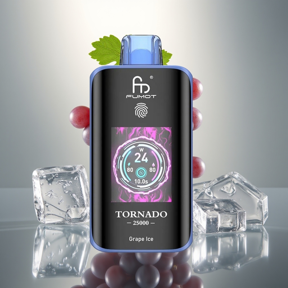 Fumot Tornado 25000 Puffs HD Képernyő 20ml Grape Ice