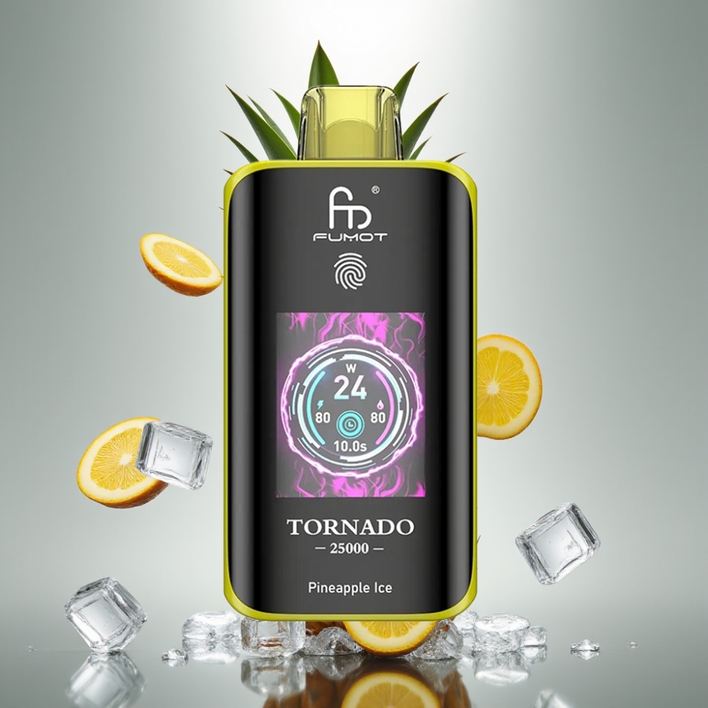 Fumot Tornado 25000 Puffs HD Képernyő 20ml Töltetű Ananász Jég