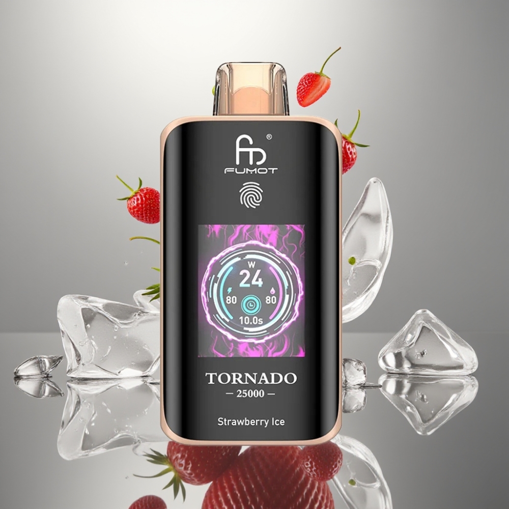Fumot Tornado 25000 Puffs HD Kijelző 700mAh Epezzöld e-liquid Ízesítés