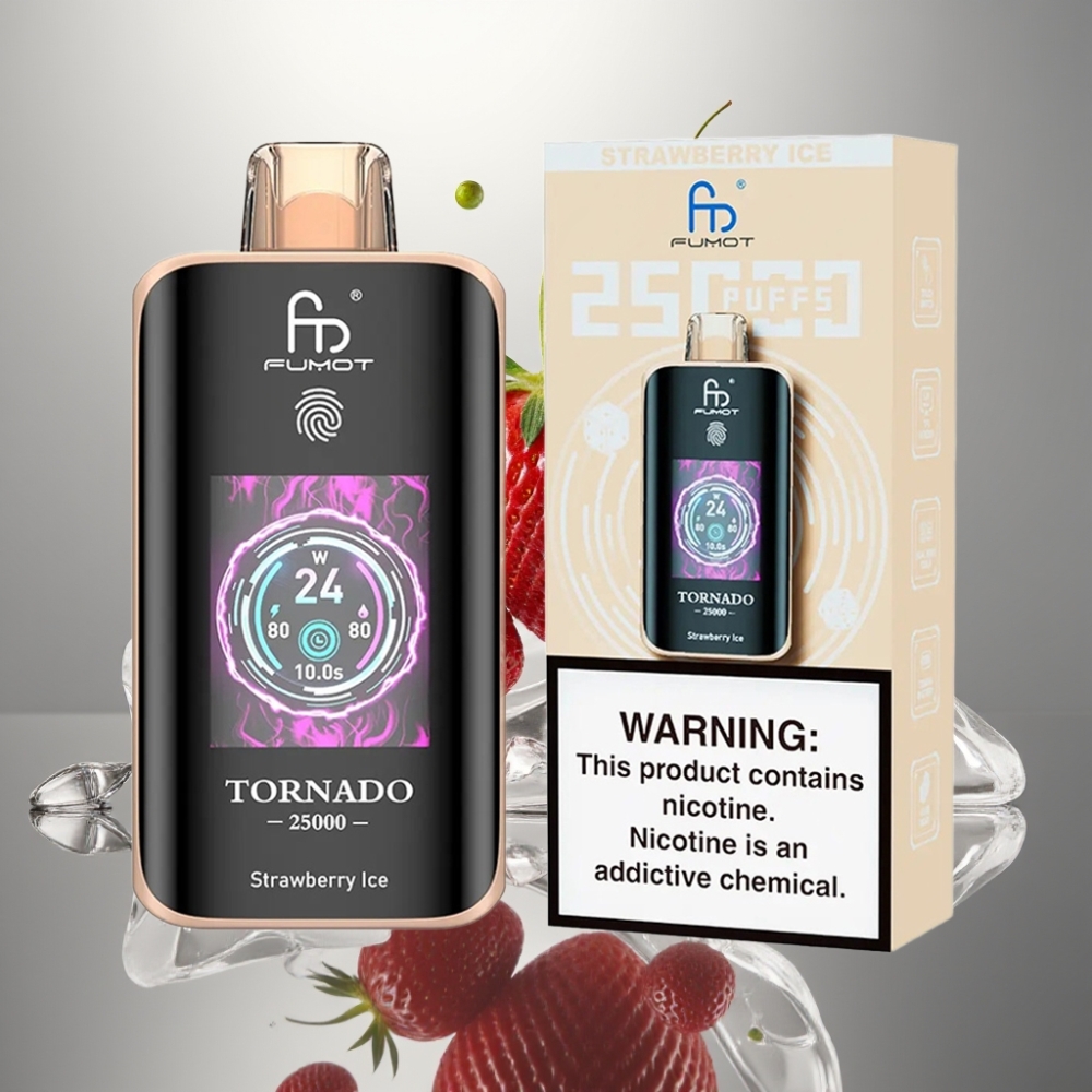 Fumot Tornado 25000 Puffs HD Kijelző 700mAh Epezzöld e-liquid Ízesítés
