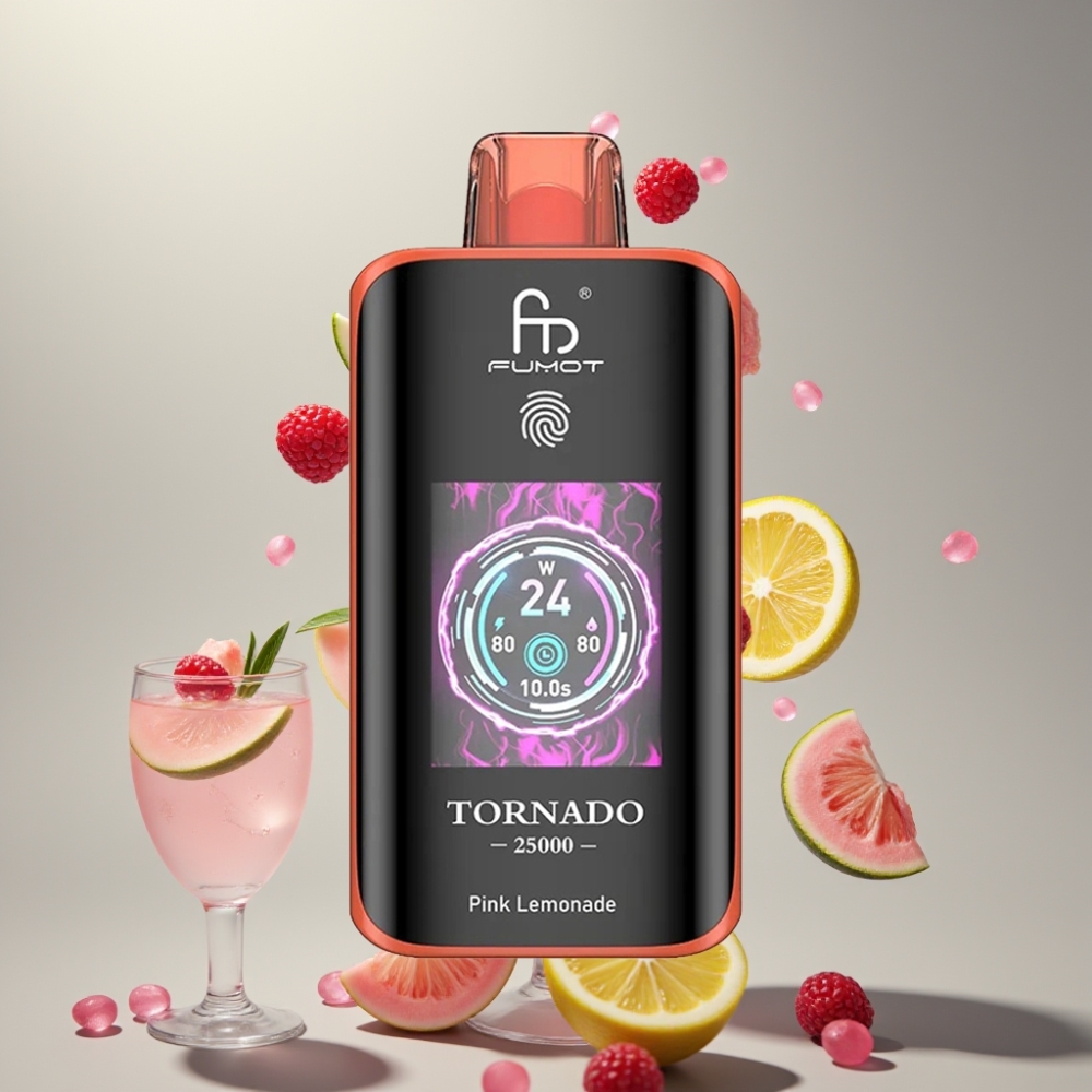 Fumot Tornado 25000 Puffs HD Kijelző 700mAh Pink Lemonade