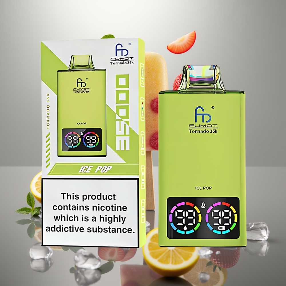 Fumot Tornado 35000 Dual Mesh RGB Gyors Töltés Jég vape supplier Hungary