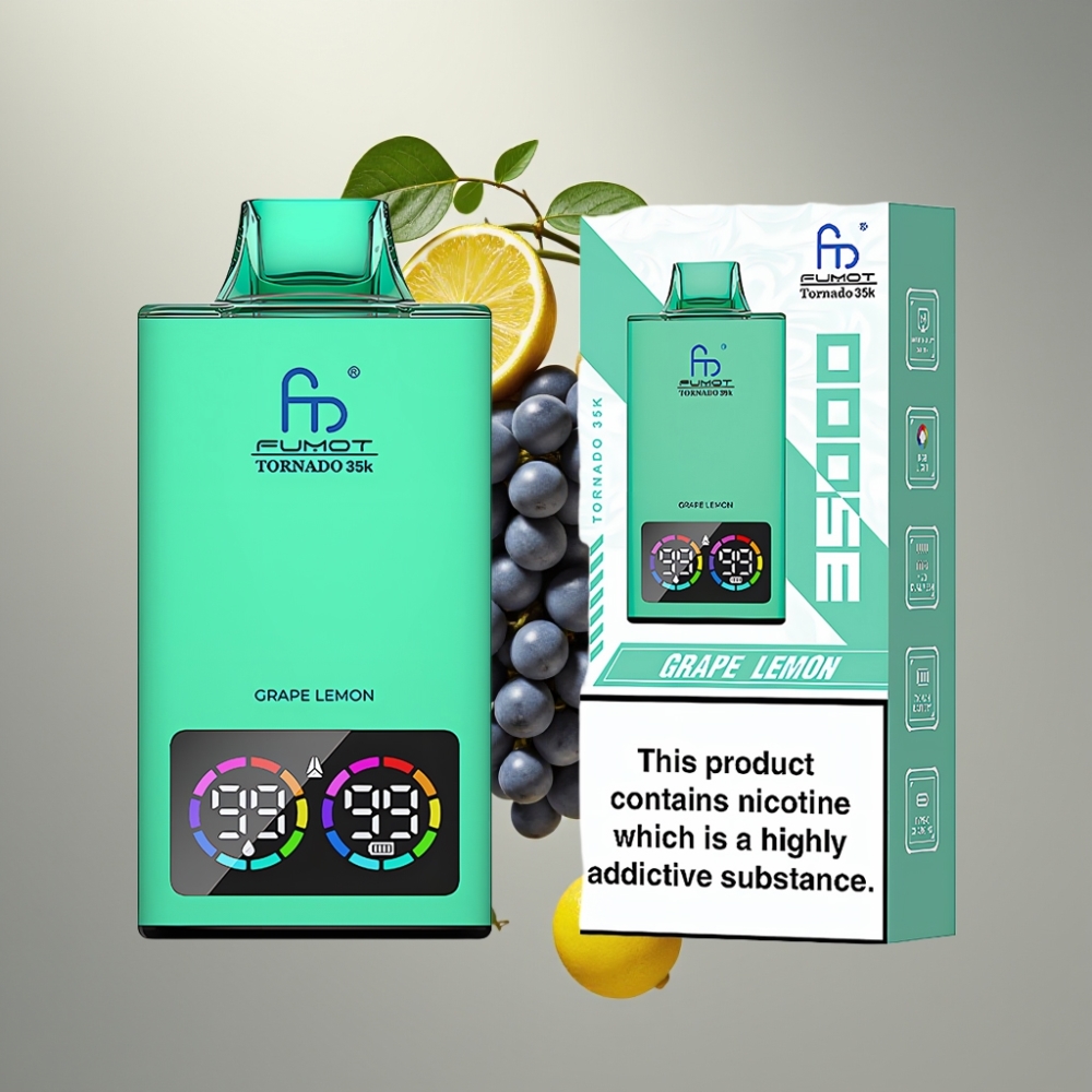 Fumot Tornado 35000 Dupla Mesh Coil, 15ml E-liquiddel, USB-C