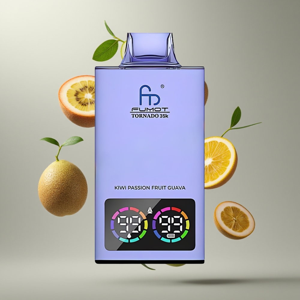 Fumot Tornado 35000 Duplahálós Gyorsfeltöltés RGB Kiwi Passion Fruit Guava