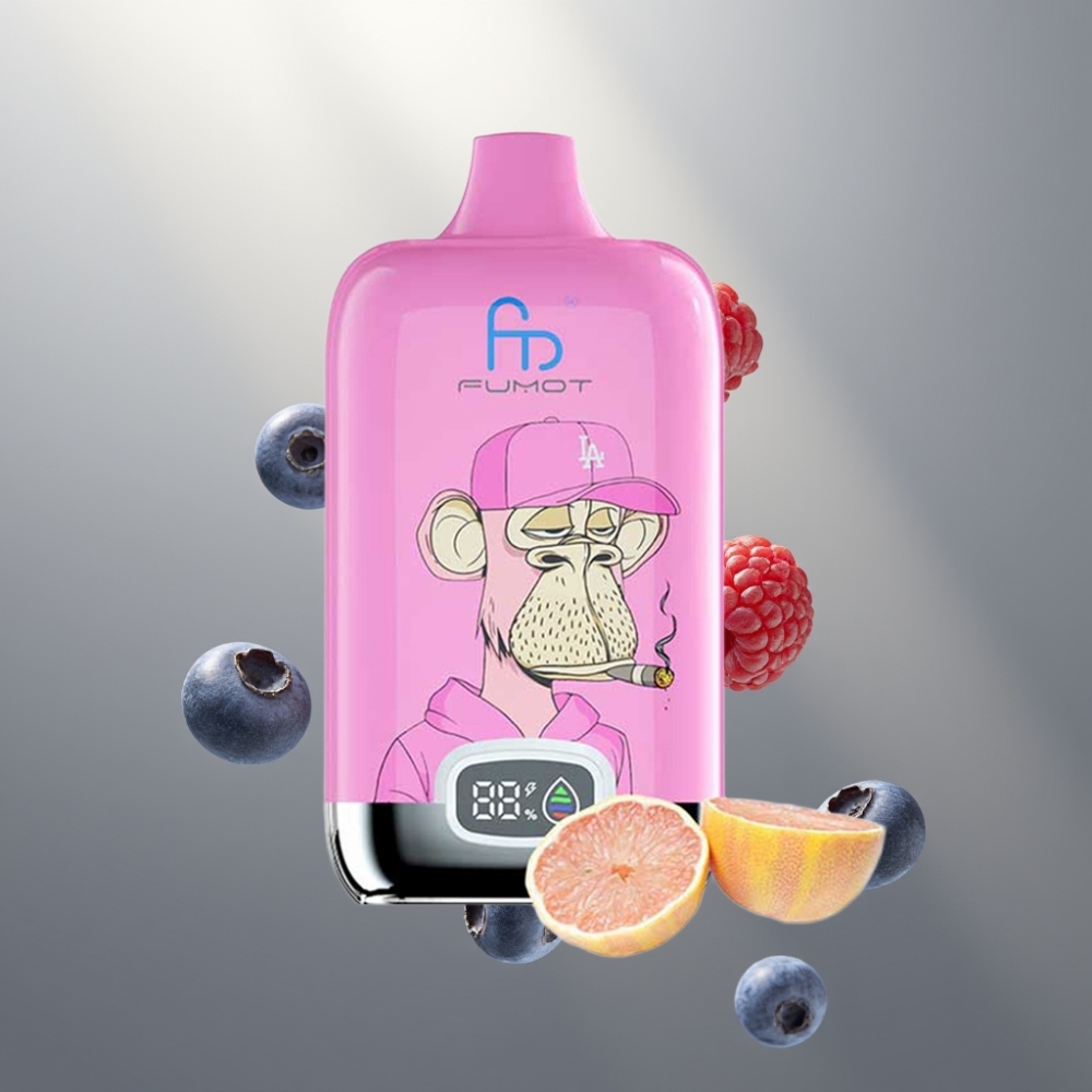 Fumot Tornado Digital Box 12000 Puffs 20ml MESH Type-C Kékáfonya Málna