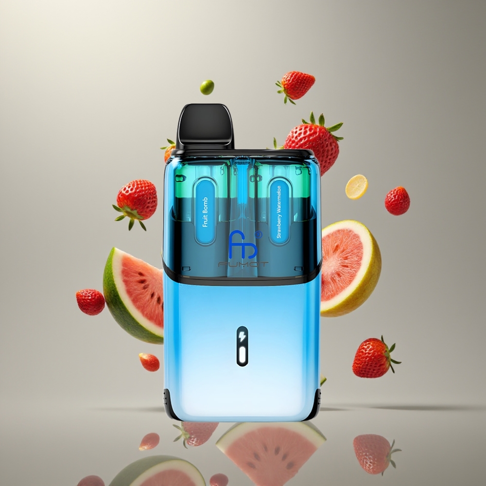Fumot Ultra T32000 32000 Lökés Gyors Töltésű 24ml E-liquid Dobozos E-cigaretta Fruit Bomb - Eper Dinnye