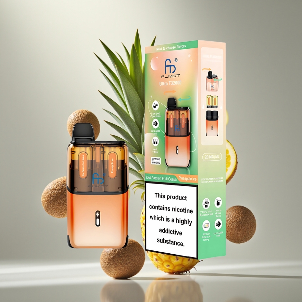 Fumot Ultra T32000 32000 Lökhető E-Cigi 800mAh 24ml Kapacitású Kiwi Passiógyümölcs Guava - Ananász Jég