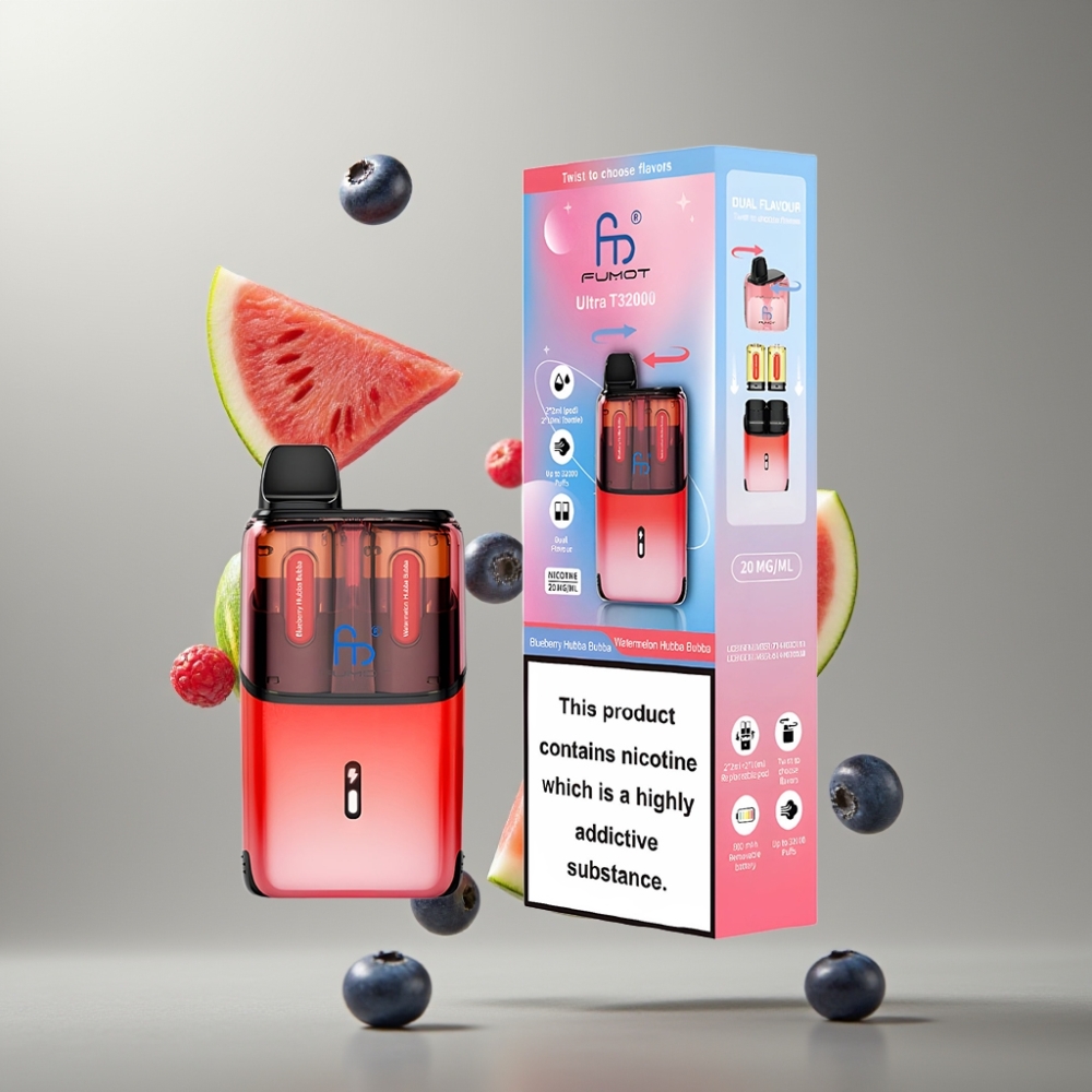 Fumot Ultra T32000 32000 pufi 24ml 800mAh Mesh Blueberry-Watermelon Hubba Bubba