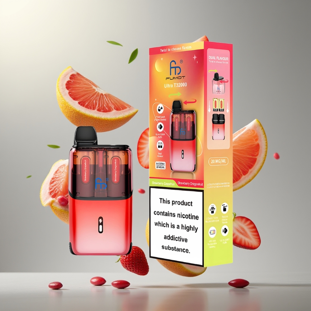 Fumot Ultra T32000 32000 pufi 24ml 800mAh e-párologtató eper-grépfrút eper-dragonfruit