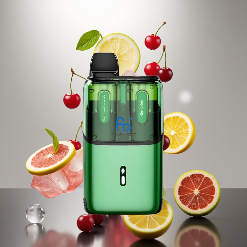 Fumot Ultra T32000 Eldobható E-Cigi 32000 Löket 800mAh Típus-C Feketeribizli Limonádé - Cseresznyés Kóla