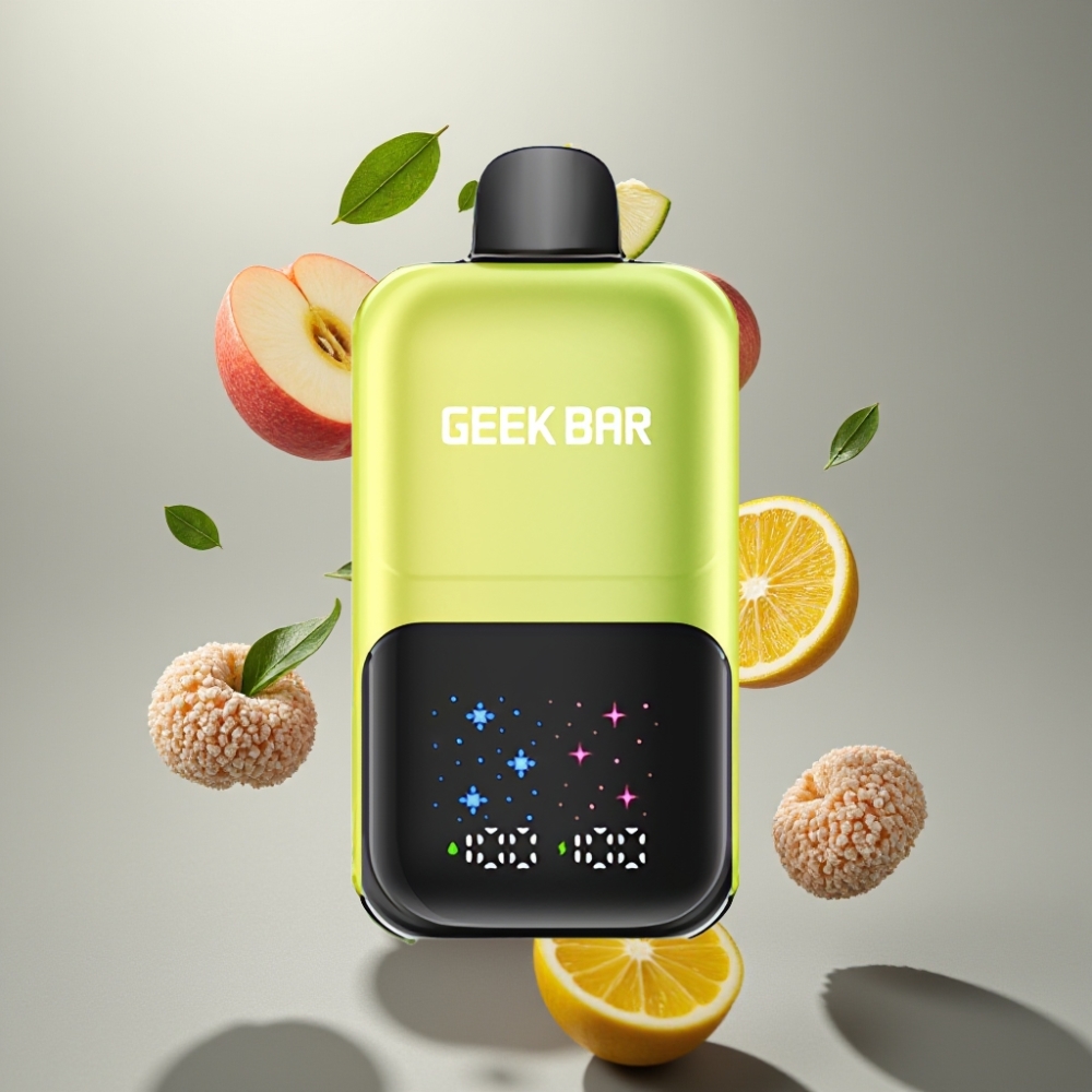 GEEK BAR 2GO 50000 Puff Nagy Kijelzőjű 20ml MTL E-Cigi Sour Apple Ice
