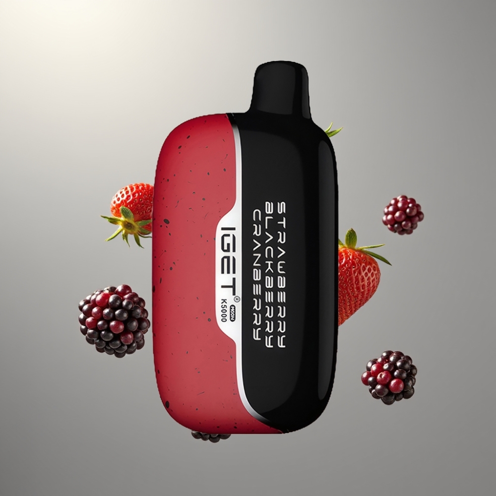 IGET Moon K5000 5000 Puff PC Mesh 1.35 Ohm Strawberry Blackberry Cranberry