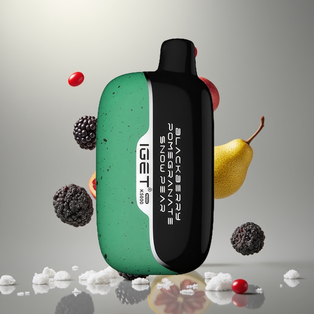 IGET Moon K5000 Puffs 5000 Lökett PC Mesh 1.35 Ohm Feketebogyó Gránátalma Hókörtével