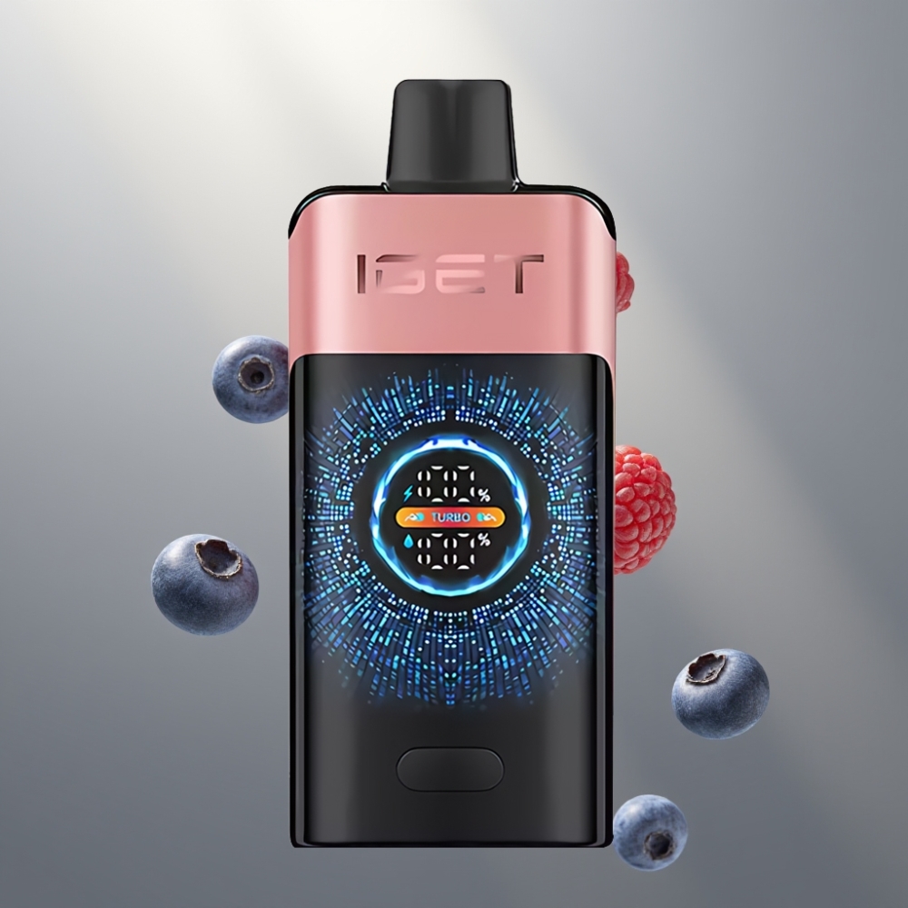 IGET ONE 12000 Puff Kézi Vape 2700 mAh Képernyővel Kékáfonya Málna