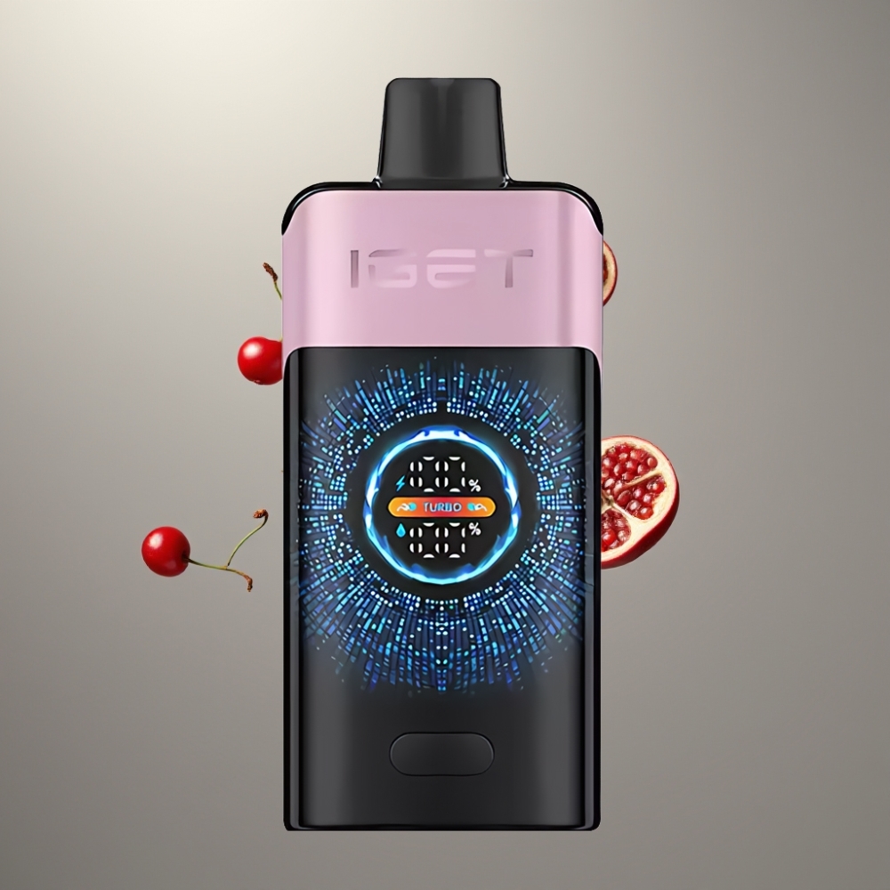 IGET ONE 12000 Puff Turbo 2700 mAh Képernyős Eldobható E-cigaretta Cseresznye Gránátalma