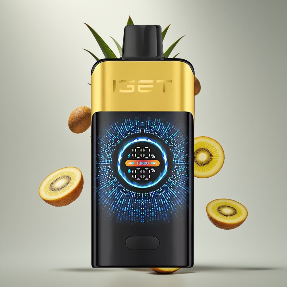 IGET ONE 12000 Puff Turbo Kettős Hálós Tekercs Kiwi Ananász Elfogyasztható Vape