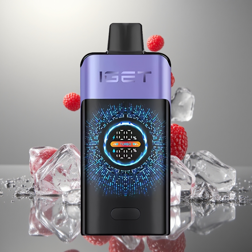 IGET ONE 12000 Puff Turbo Módú Eldobható E-cigaretta Raspberry Grape Ice