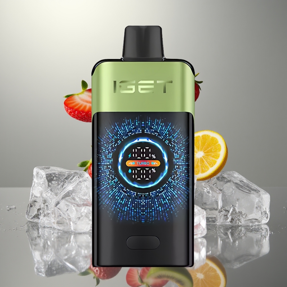 IGET ONE 12000 Puffs 2700 mAh Kettős Mesh 0.6 ohm Íz: Eper-Kiwi Jég