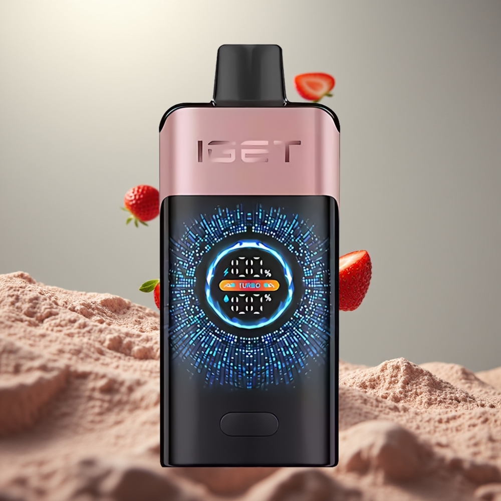 IGET ONE 12000 Puffs Turbo 2700mAh Képernyős Eldobható E-cigaretta Chupa Chups Eper