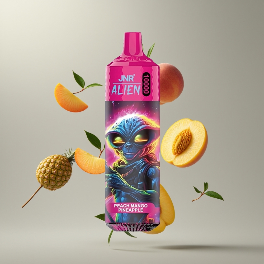 JNR Alien 10000 Puffs 850mAh RGB Sporty Peach Mango Pinceapple