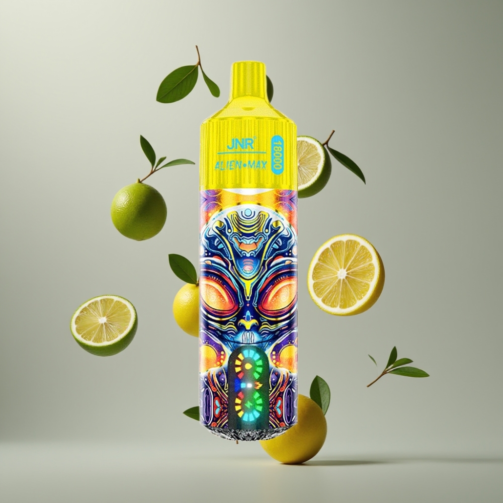 JNR Alien Max 18000 Puffs Okos LED Kijelző, Dupla Mesh Coil, 28ml E-liquid, Citrom & Lime