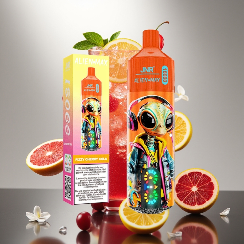 JNR Alien Max 18000 Puffs Okos LED Kijelzős Dupla Mesh Coilles Típus-C