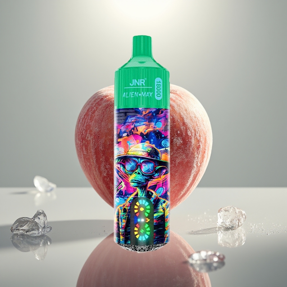 JNR Alien Max 18000 Pufi Okos LED Kijelző, Dupla Mesh Coil, 28ml, Fagyott Alma