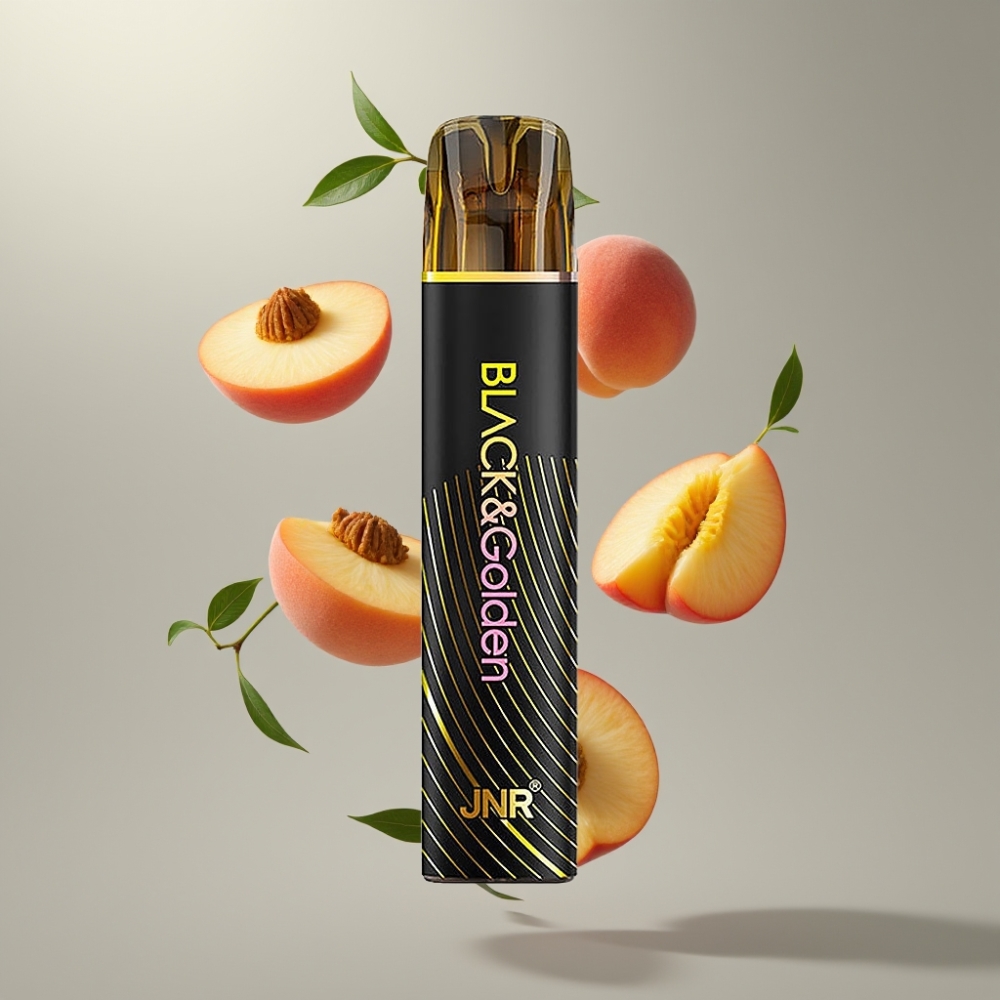 JNR Black&Golden 800 Puff 550mAh 2% Nikotin Eldobható E-Cigi Őszibarack-Mangó Íz