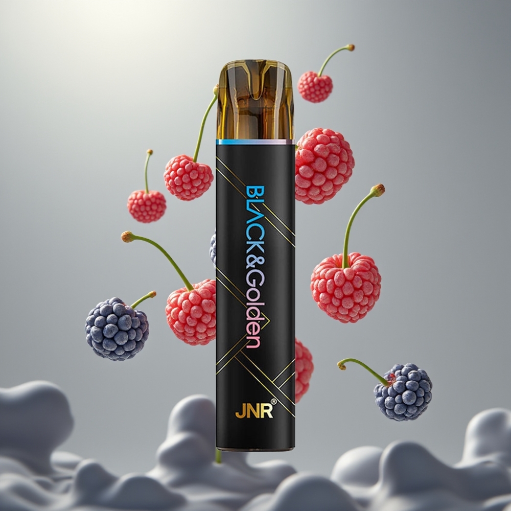 JNR Black&Golden 800 Puff 550mAh 2ml TPD Disposable Vape Blue Razz Cherry