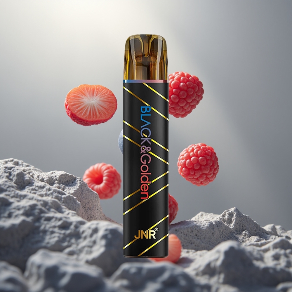 JNR Black&Golden 800 Puff 550mAh 2ml TPD Kékgörény-Málna Elfogyasztható Vape