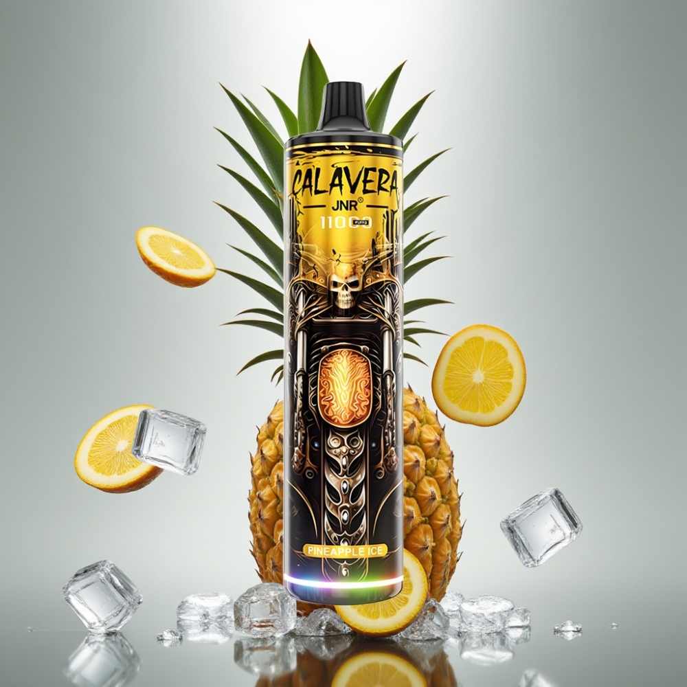 JNR Calavera 11000 Puff típusú eldobható e-cigaretta, 21ml, 1.0ohm Mesh Coil, Pineapple Ice