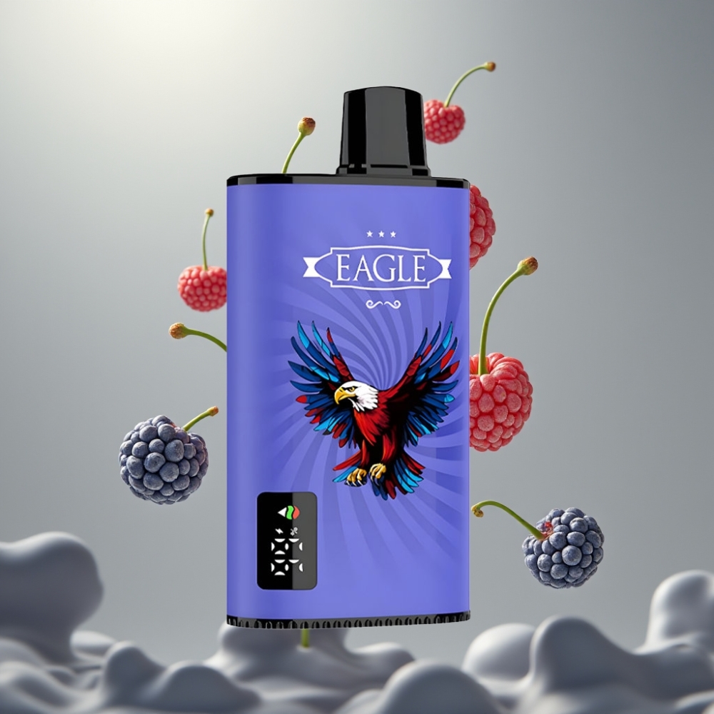 JNR EAGLE Smart 23000 Puff Digitális Kijelzős, 25ml-es, 1.0ohm Mesh Blue Razz Cherry