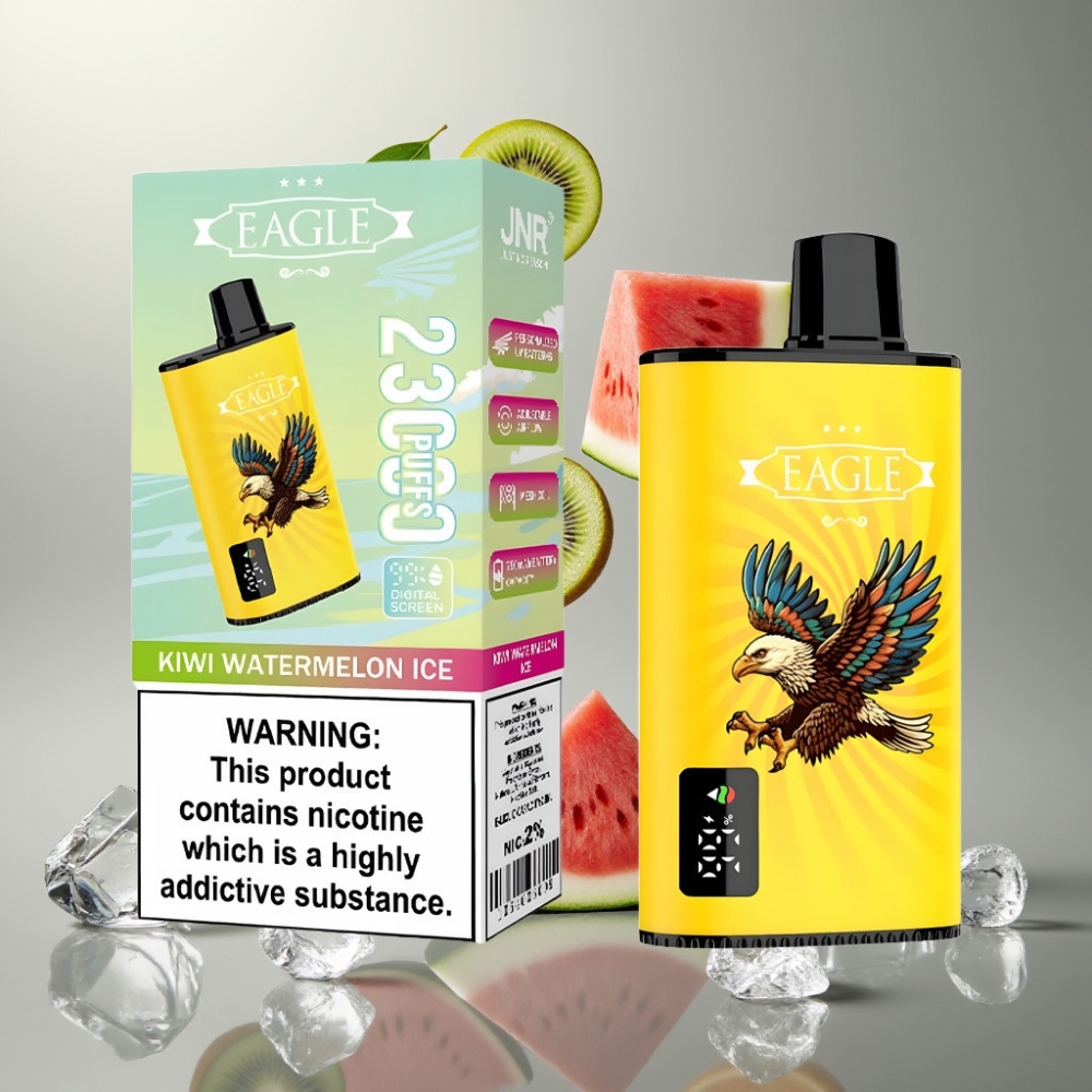 JNR EAGLE Smart 23000 Puffs Digitális Kijelzős 1.0ohm Mesh Kiwi Watermelon Ice