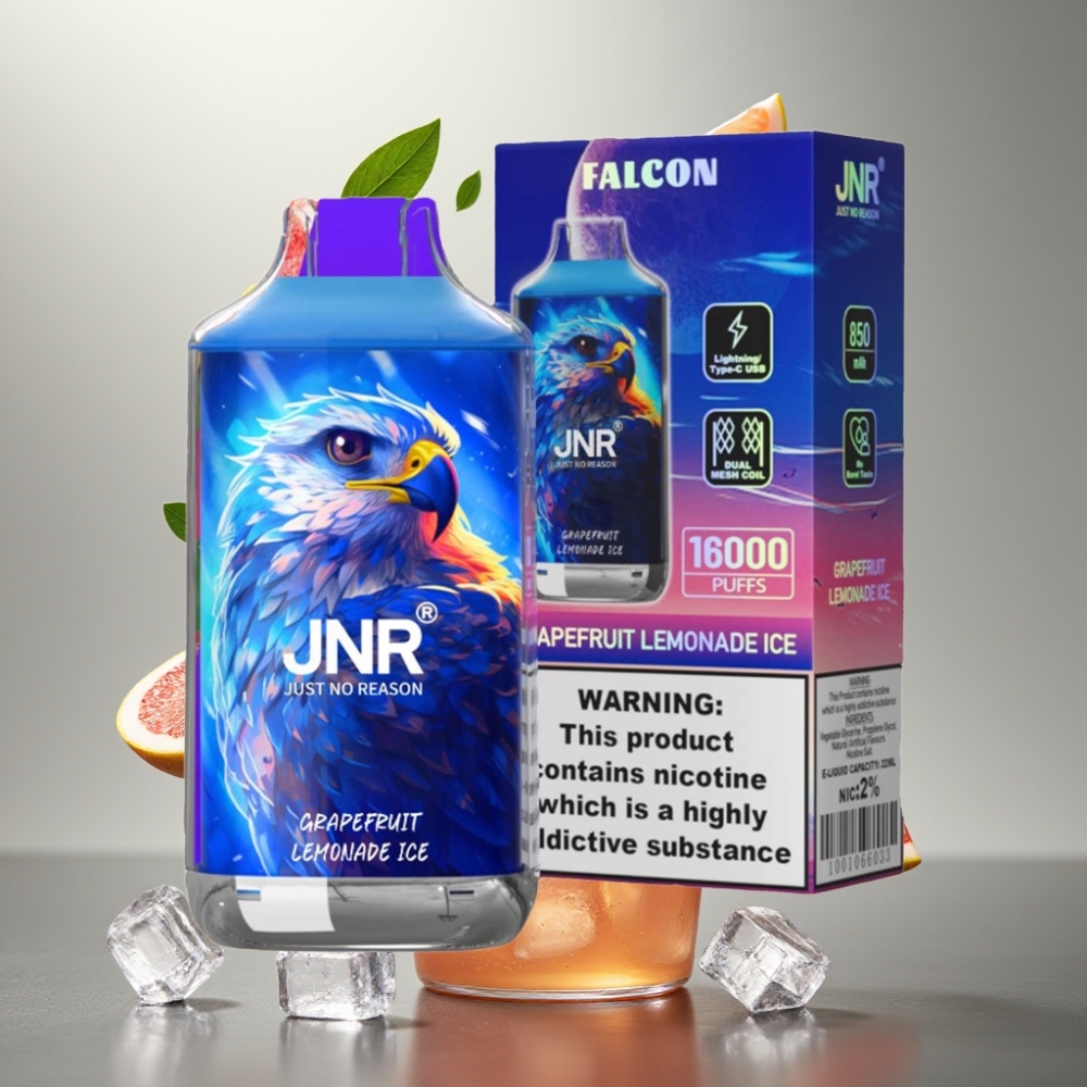 JNR Falcon 16000 Puff 850 mAh Dual Mesh Grapefruit Lemonade Ice