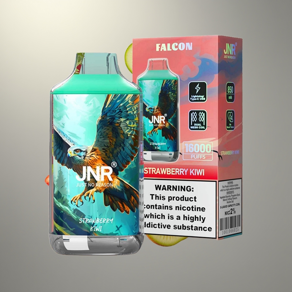 JNR Falcon 16000 Puffs 850 mAh 22ml Dual Mesh Strawberry Kiwi